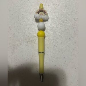 Yellow and White Rainbow Pen